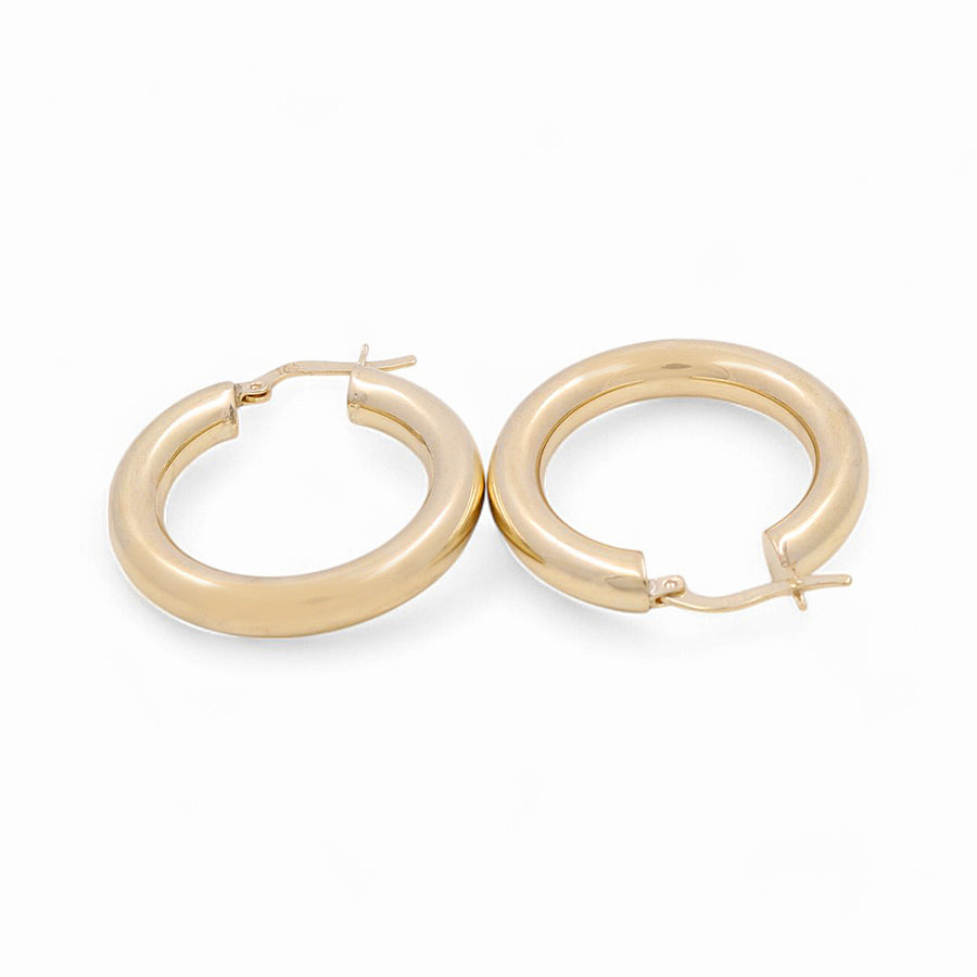 10K Yellow Gold Medium Hoop Earrings