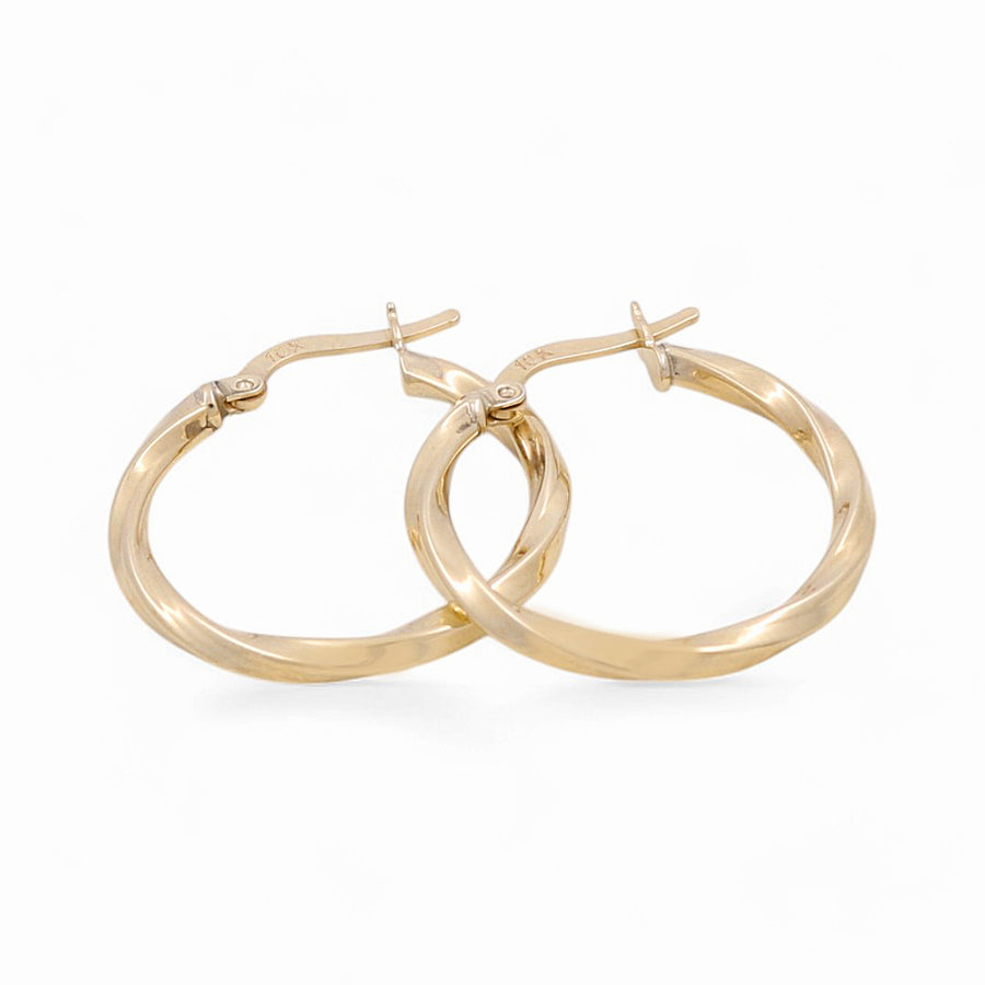 10K Yellow Gold Medium Hoop Earrings