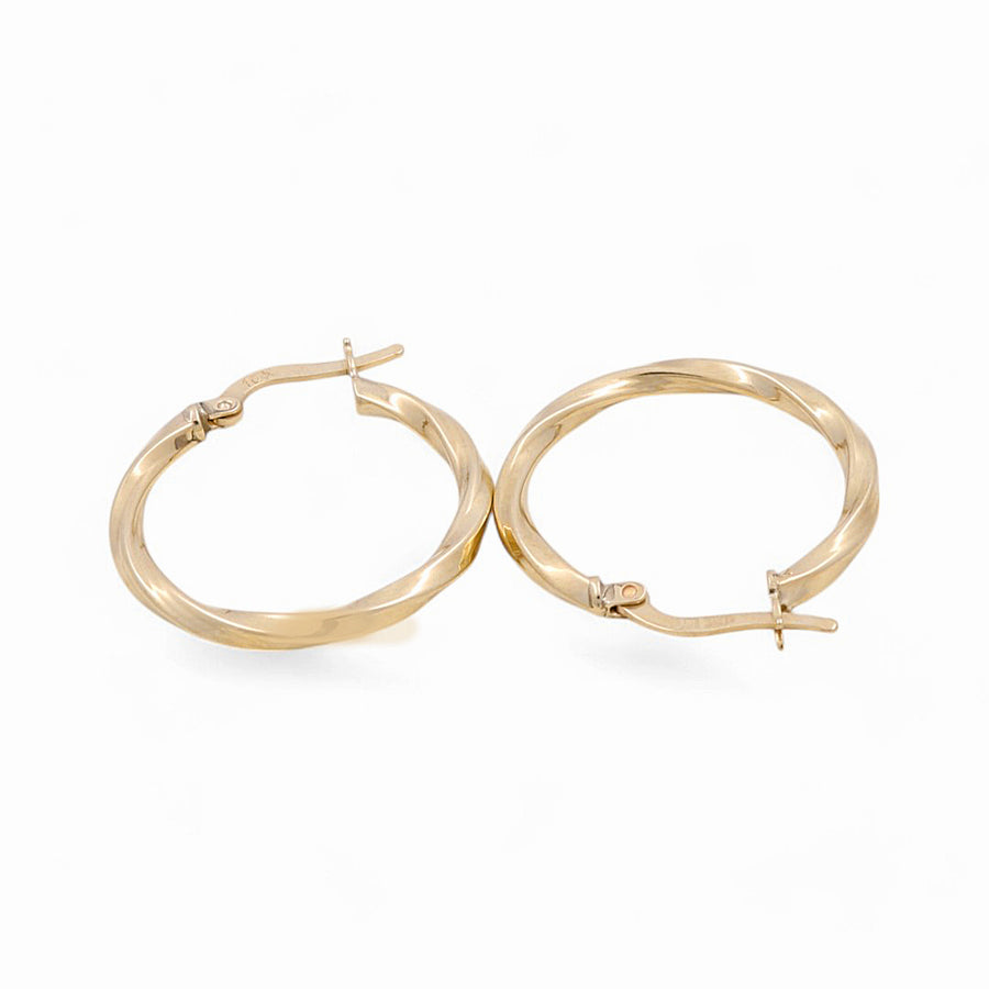 10K Yellow Gold Medium Hoop Earrings