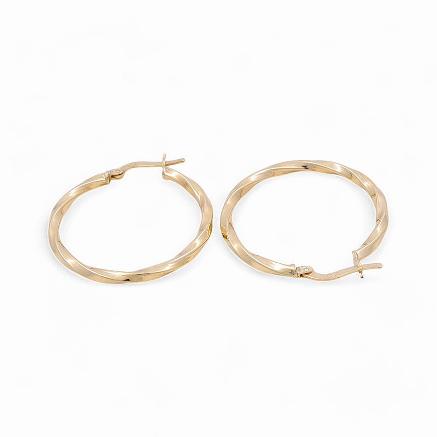 10K Yellow Gold Large Hoop Earrings