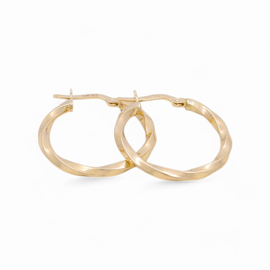 14K Yellow Gold Medium Hoop Earrings