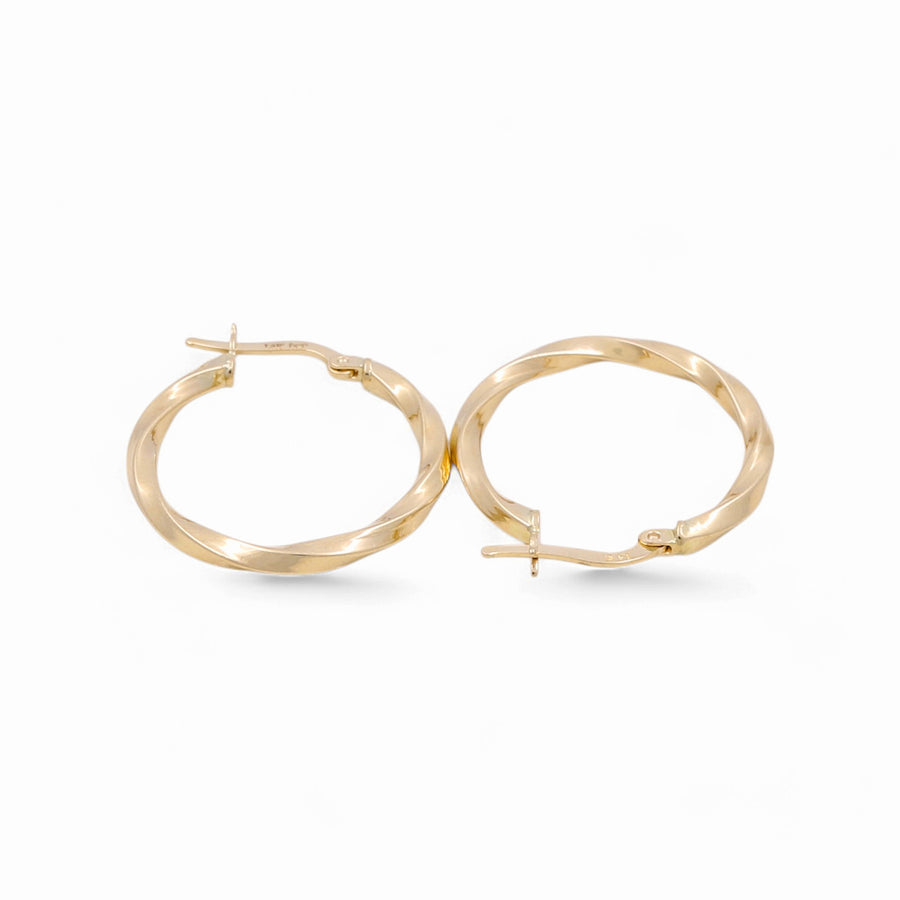 14K Yellow Gold Medium Hoop Earrings