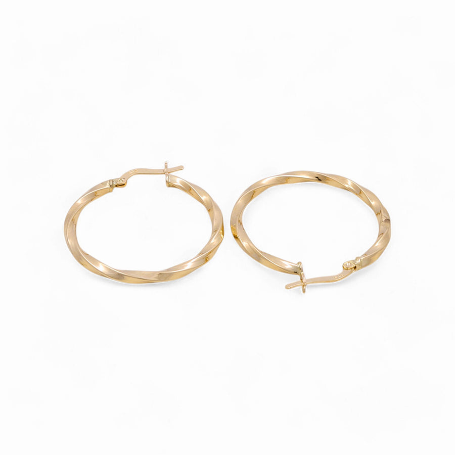 14K Yellow Gold Large Hoop Earrings