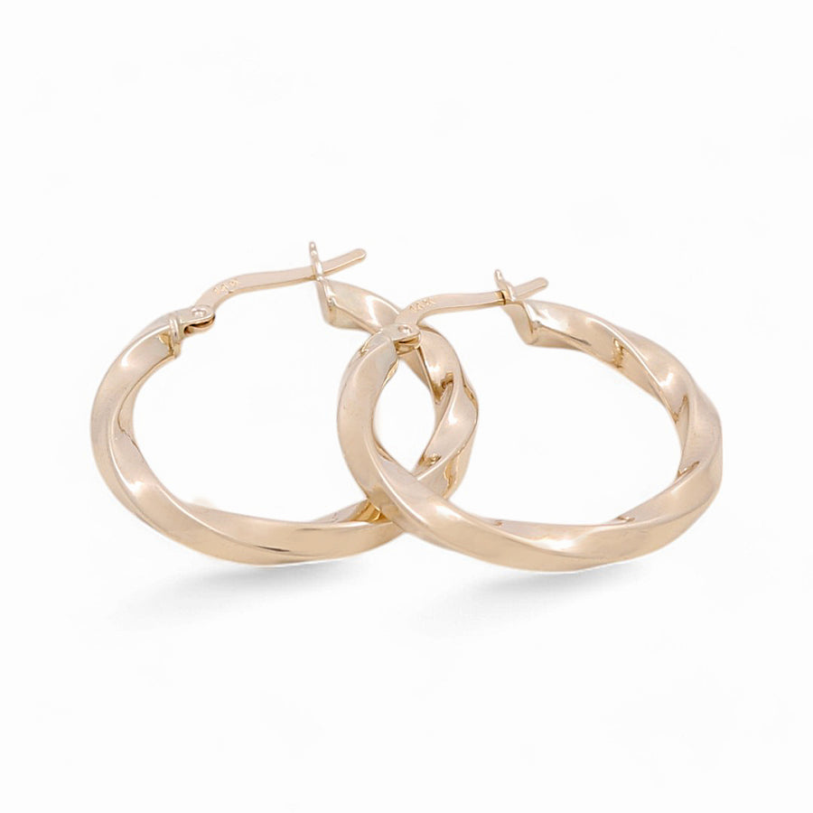 14K Yellow Gold Medium Hoop Earrings