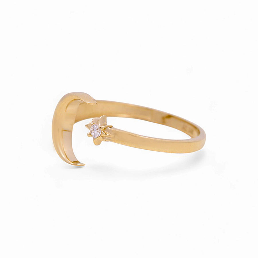 14K Yellow Gold  Moon Fashion Women's Ring