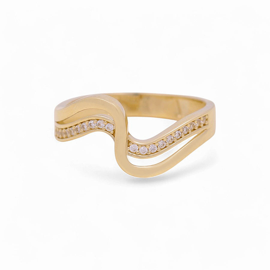 10K Yellow Gold  Fashion with Cz Women's Ring