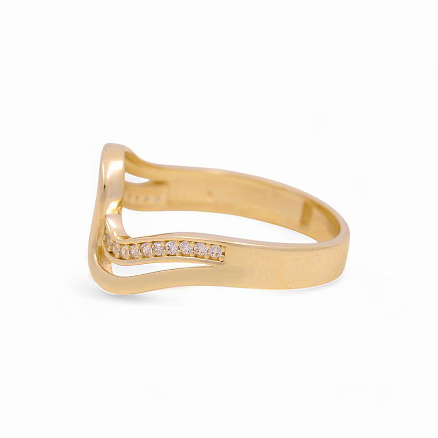 10K Yellow Gold  Fashion with Cz Women's Ring