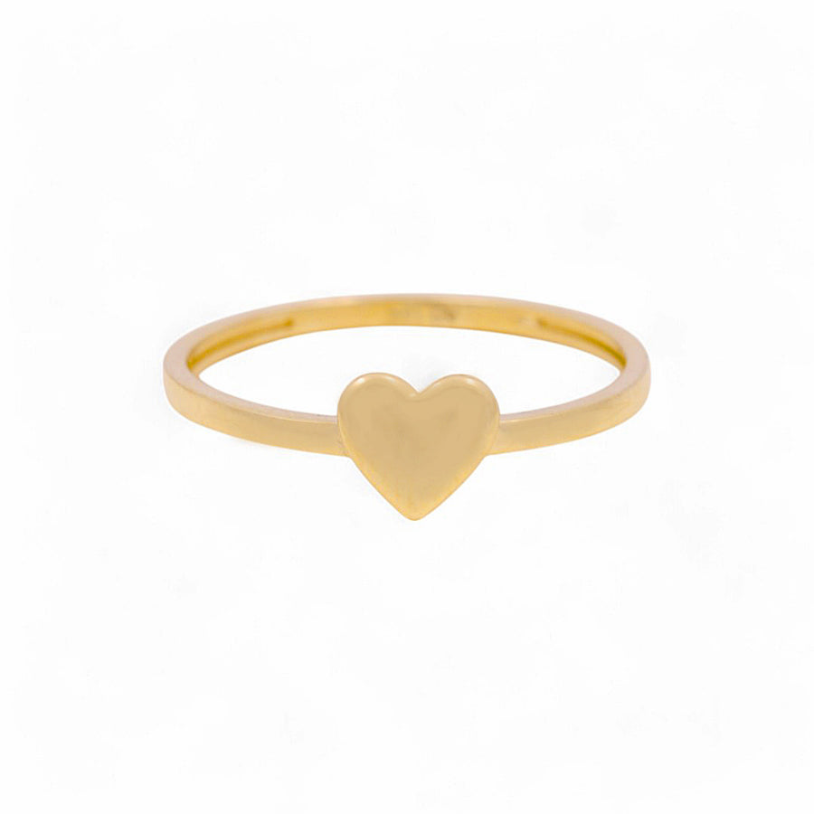 10K Yellow Gold Heart Fashion  Women's Ring