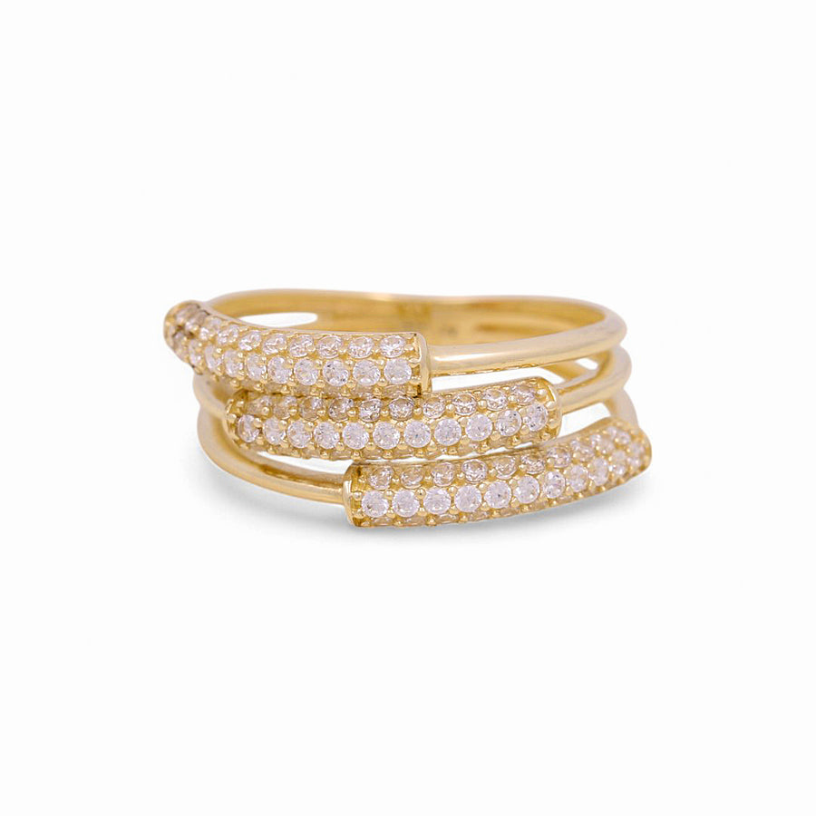 10K Yellow Gold Fashion with Cz Women's Ring