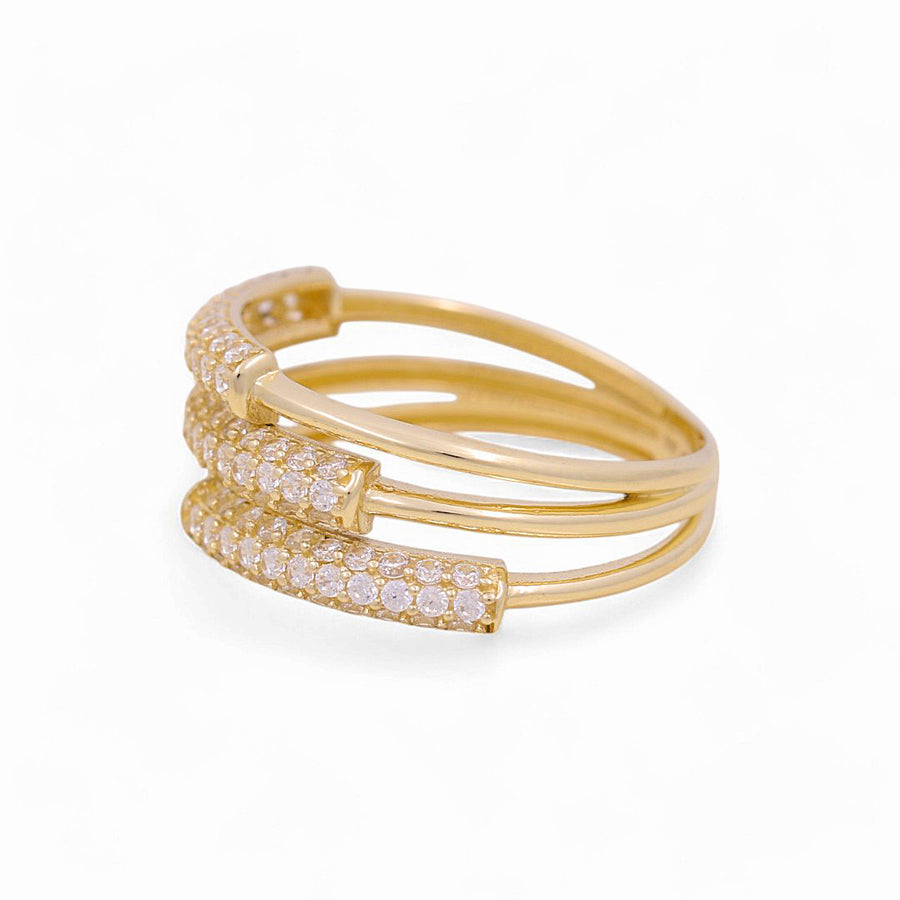 10K Yellow Gold Fashion with Cz Women's Ring