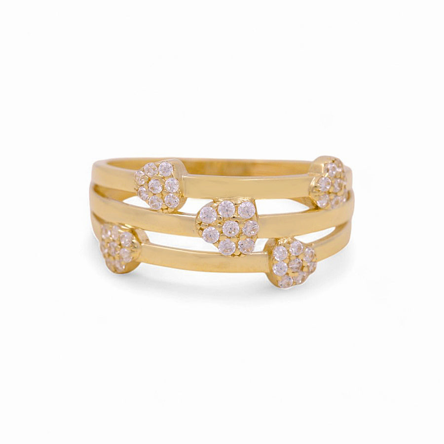 10K Yellow Gold  Fashion  with Cz Women's Ring