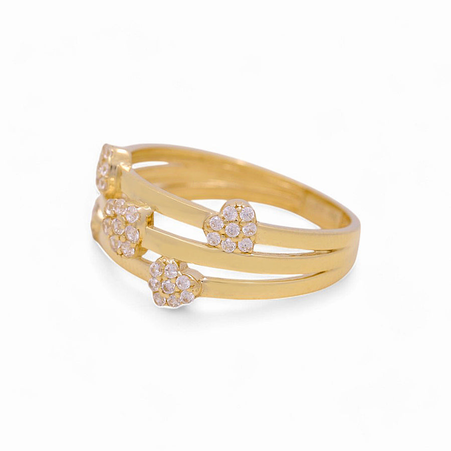 10K Yellow Gold  Fashion  with Cz Women's Ring