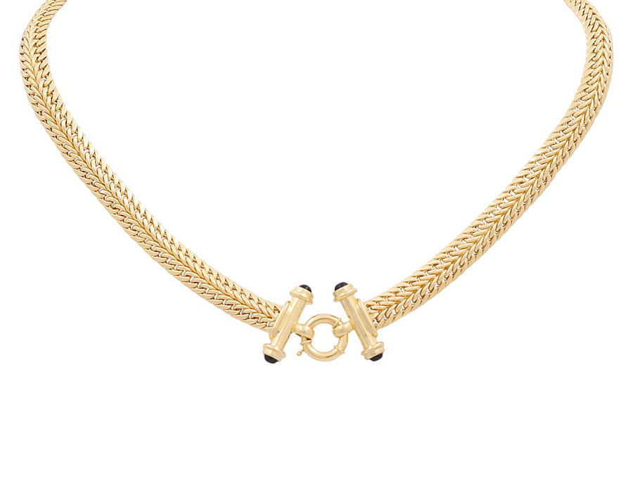 10K Yellow Gold Fancy Link Necklace