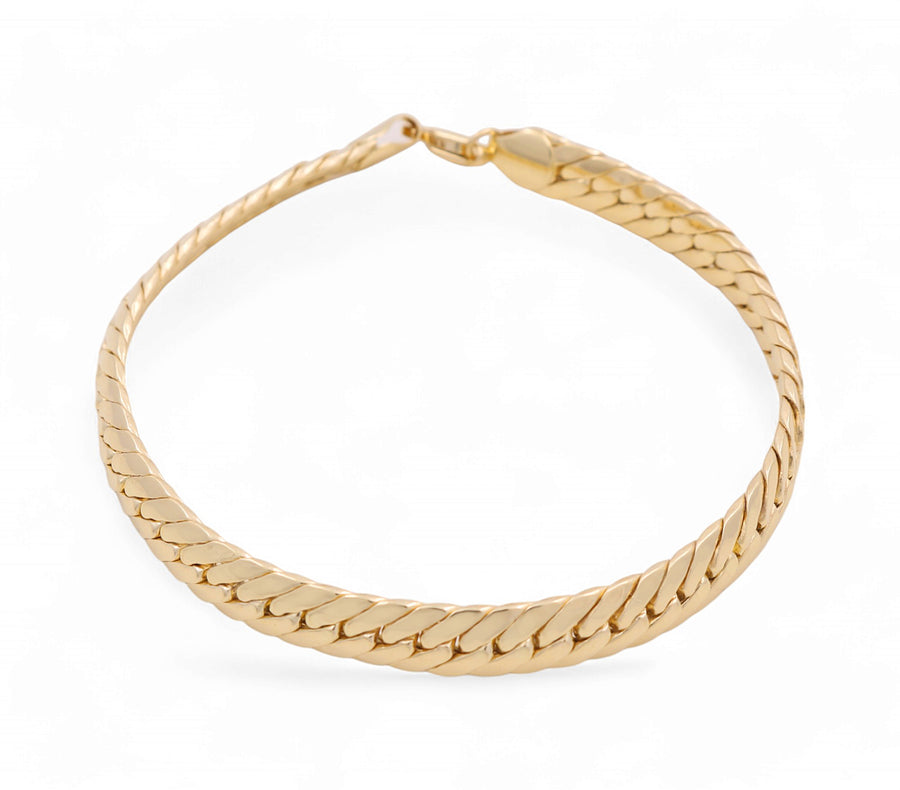 14K Yellow Gold Fashion Link Bracelet