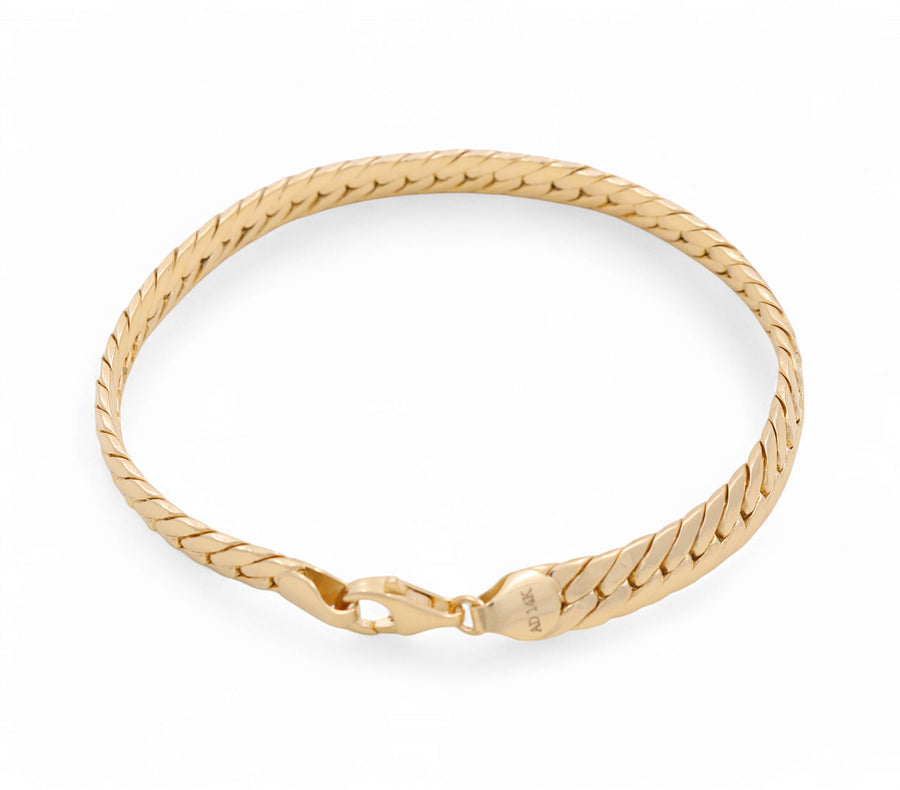 14K Yellow Gold Fashion Link Bracelet