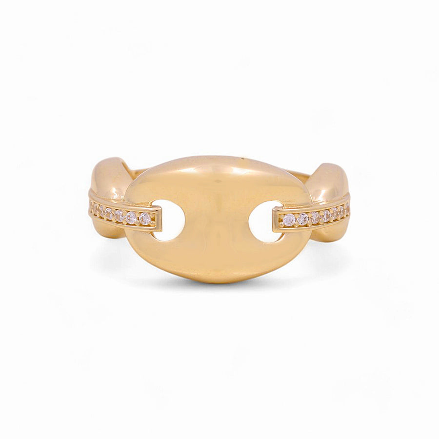 14K Yellow Gold  Fashion  with Cz Women's Ring