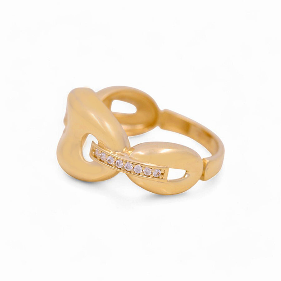 14K Yellow Gold  Fashion  with Cz Women's Ring