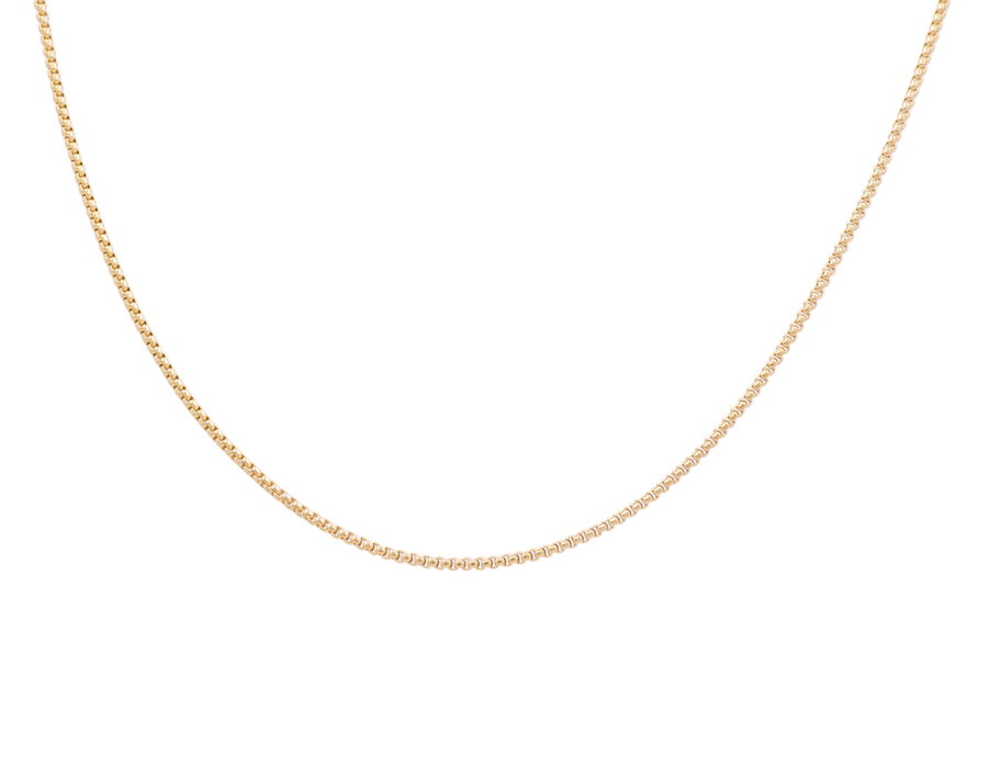 14k Women's Yellow Gold Round Box Chain