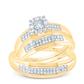 Yellow Gold Bridal trio Set with Diamonds