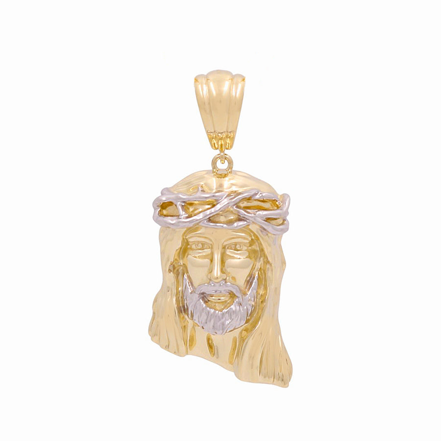 14K Yellow/White  Gold Jesus Pendant