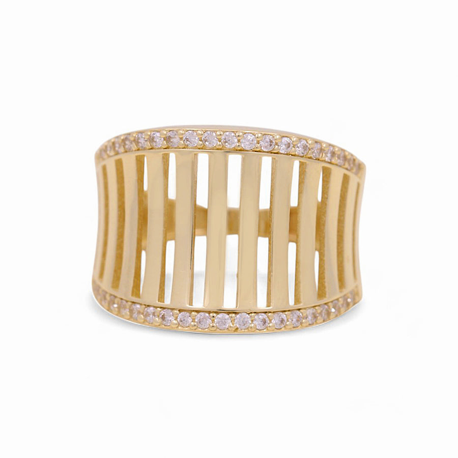 10K Yellow Gold Fashion with Cz Women's Ring