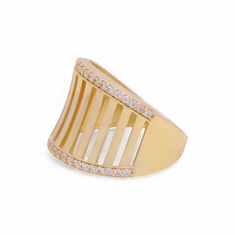 10K Yellow Gold Fashion with Cz Women's Ring