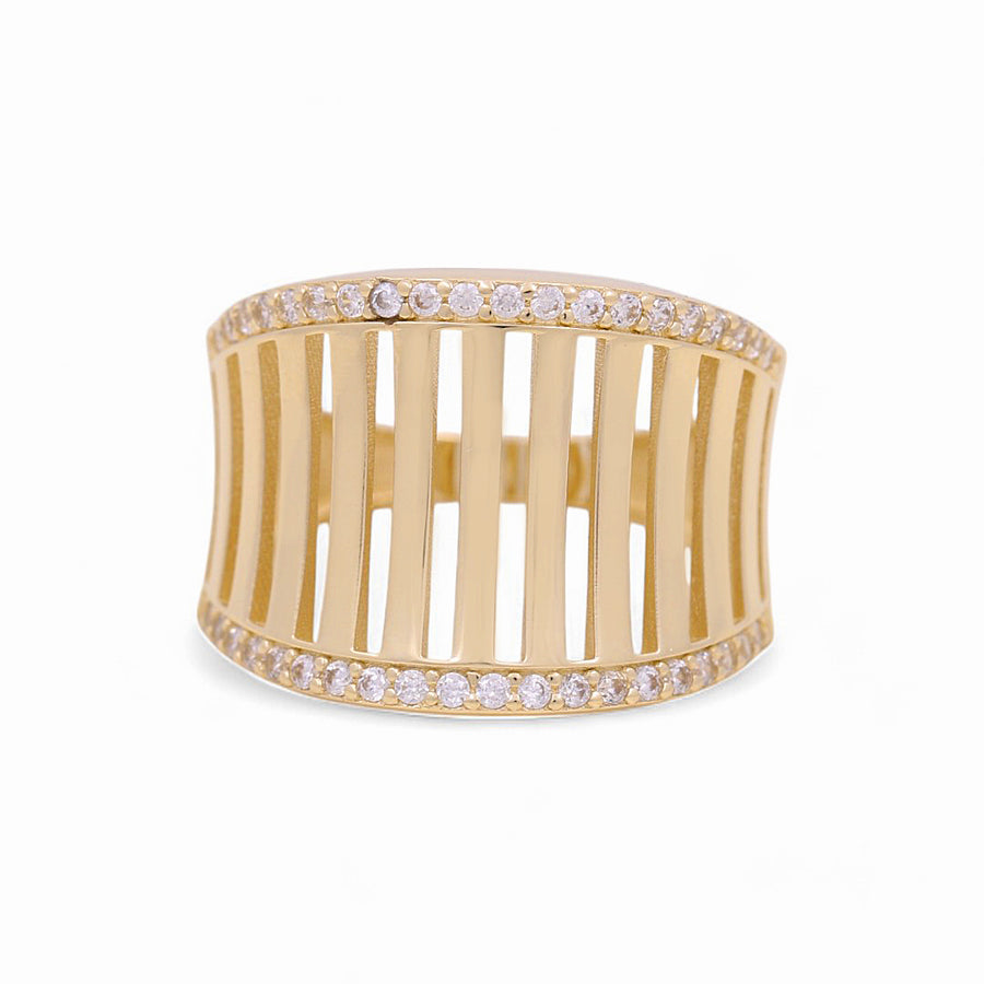 14K Yellow Gold  Fashion  with Cz Women's Ring