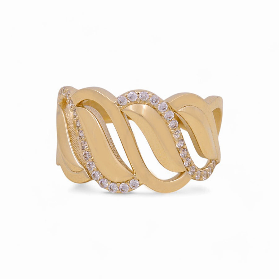 14K Yellow Gold  Fashion  with Cz Women's Ring