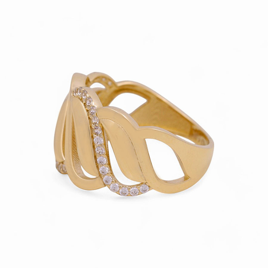 14K Yellow Gold  Fashion  with Cz Women's Ring