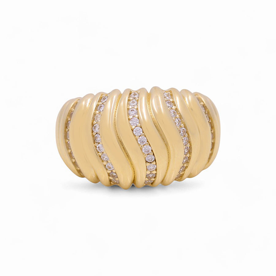 10K Yellow Gold  Fashion  with Cz Women's Ring