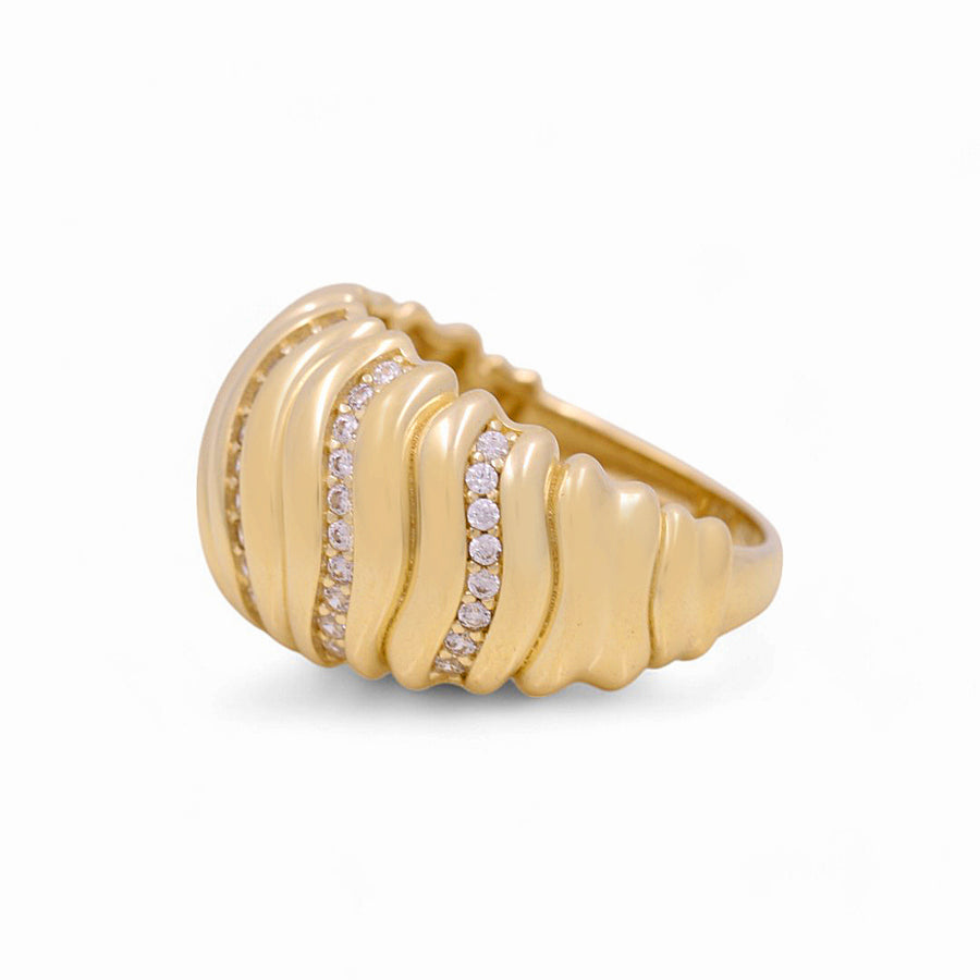 10K Yellow Gold  Fashion  with Cz Women's Ring