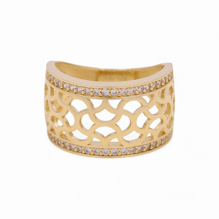 10K Yellow Gold Fashion with Cz Women's Ring