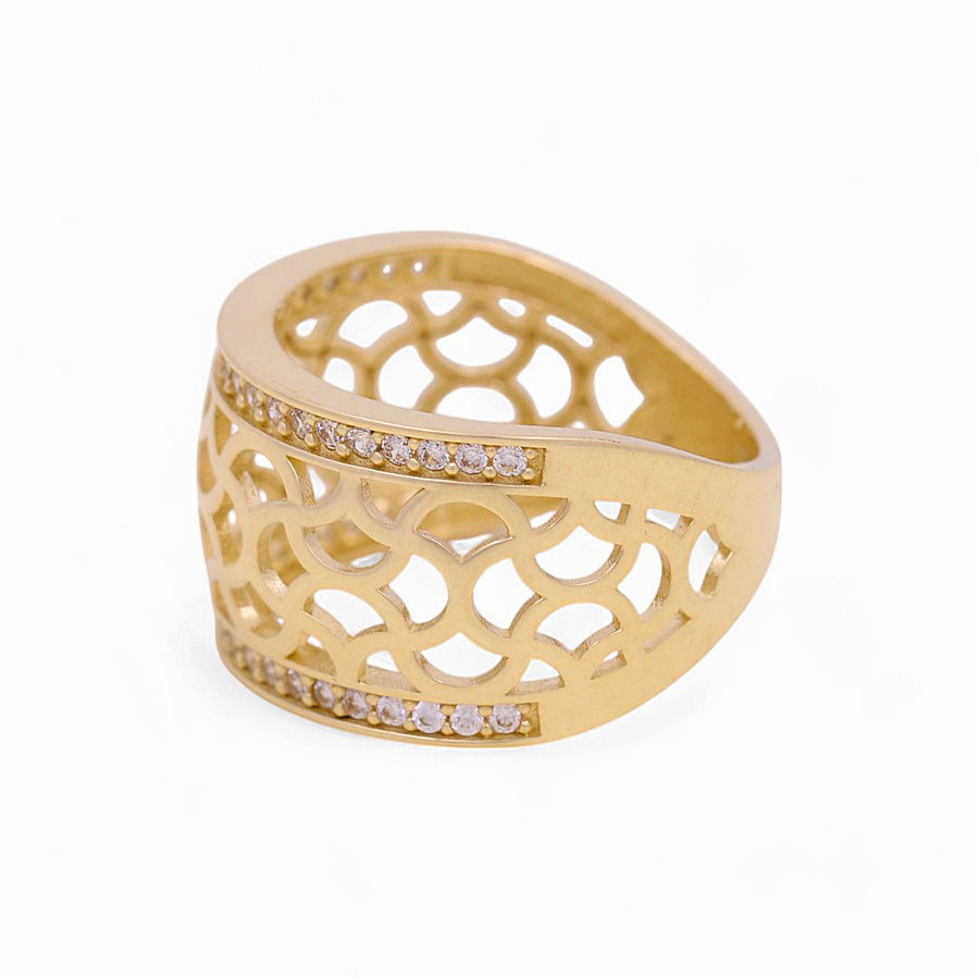 10K Yellow Gold Fashion with Cz Women's Ring