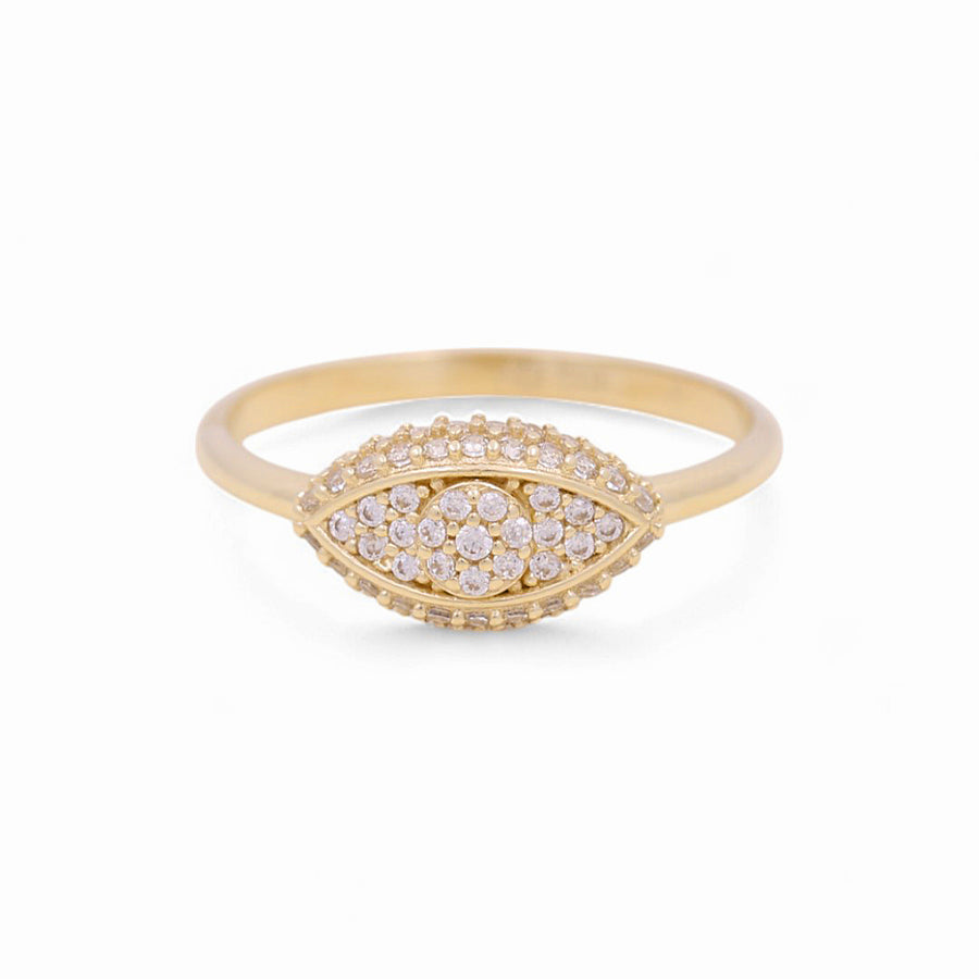 10K Yellow Gold  Eye with Cz  Fashion  Women's Ring