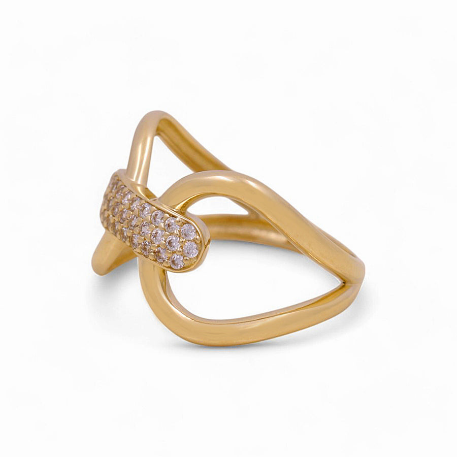 14K Yellow Gold  Fashion with Cz Women's Ring