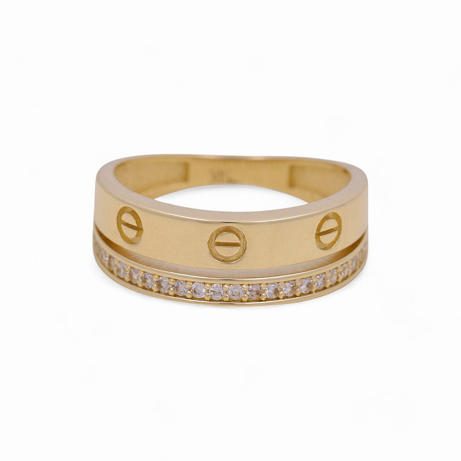 14K Yellow Gold  Fashion with Cz Women's Ring