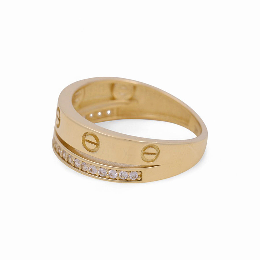 14K Yellow Gold  Fashion with Cz Women's Ring