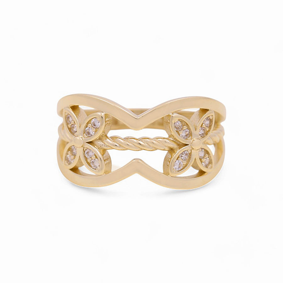 10K Yellow Gold  Fashion  with Cz Women's Ring