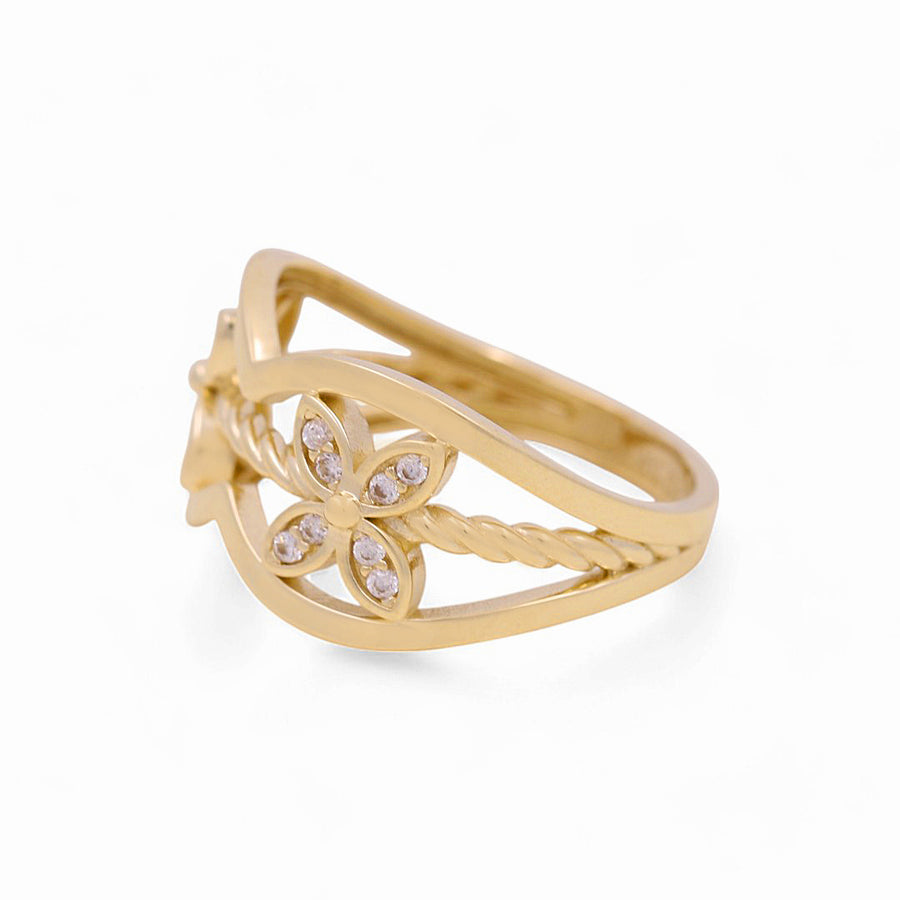 10K Yellow Gold  Fashion  with Cz Women's Ring