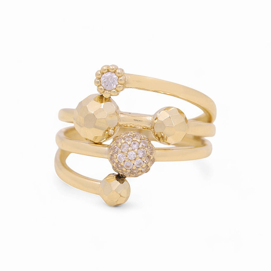 10K Yellow Gold  Fashion with Cz Women's Ring