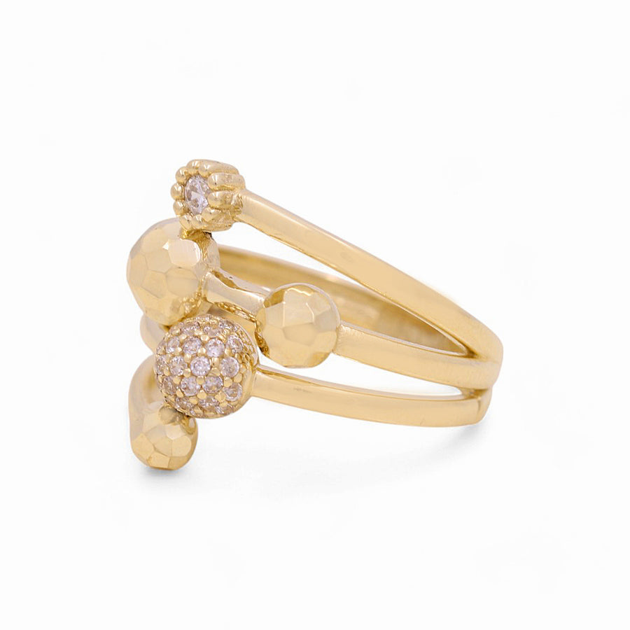 10K Yellow Gold  Fashion with Cz Women's Ring