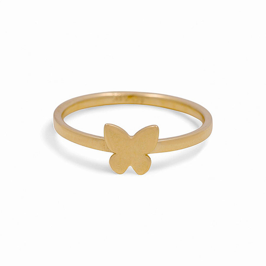 14K Yellow Gold  Butterfly Fashion Women's Ring