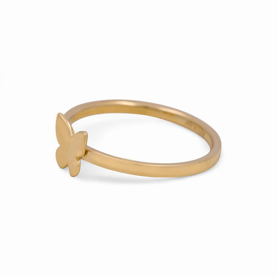 14K Yellow Gold  Butterfly Fashion Women's Ring