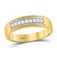 10k Yellow Gold  Classic 3 Pieces Set Ring 0.75 tw Round Diamonds