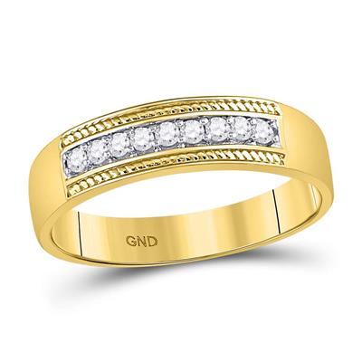 10k Yellow Gold  Classic 3 Pieces Set with 0.75 tw Round Diamonds