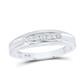 10k White Gold  Trio 3 Pieces Set Ring 0.50 tw Round Diamonds