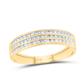 10k Yellow Gold  Modern 3 Pieces Set Ring 0.88 tw Round Diamonds