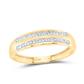 10K Yellow Gold Bridal Trio Rings Round Diamonds