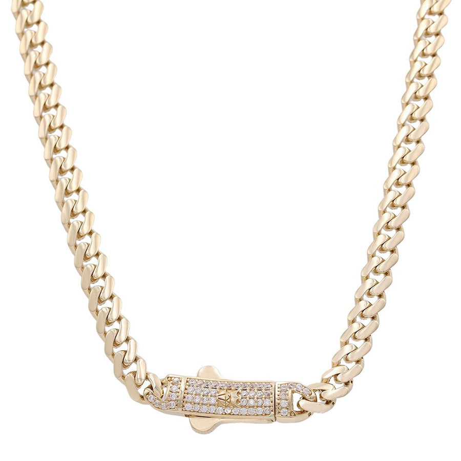 14K Men's Yellow Gold Monaco Chain 22"