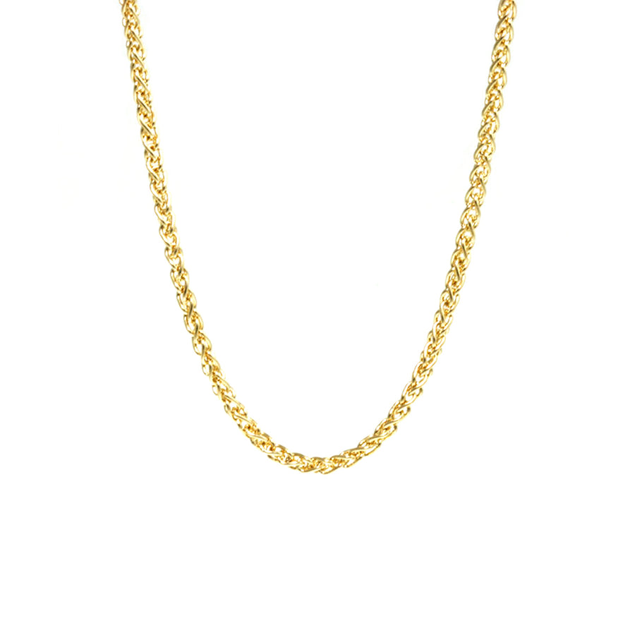 14K Men's Yellow Gold Spiga Chain